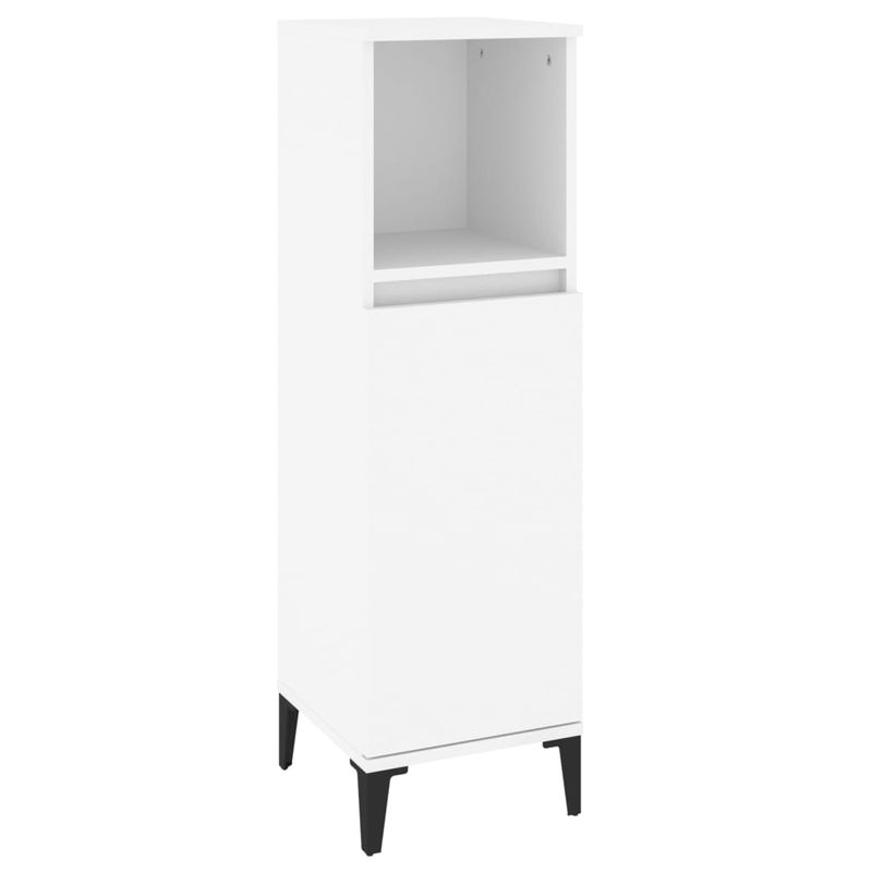 Casa si Gradina - Mobilier - Seturi de mobilier - Seturi baie - Set mobilier de baie, 3 piese, alb, lemn compozit - Infinity.ro
