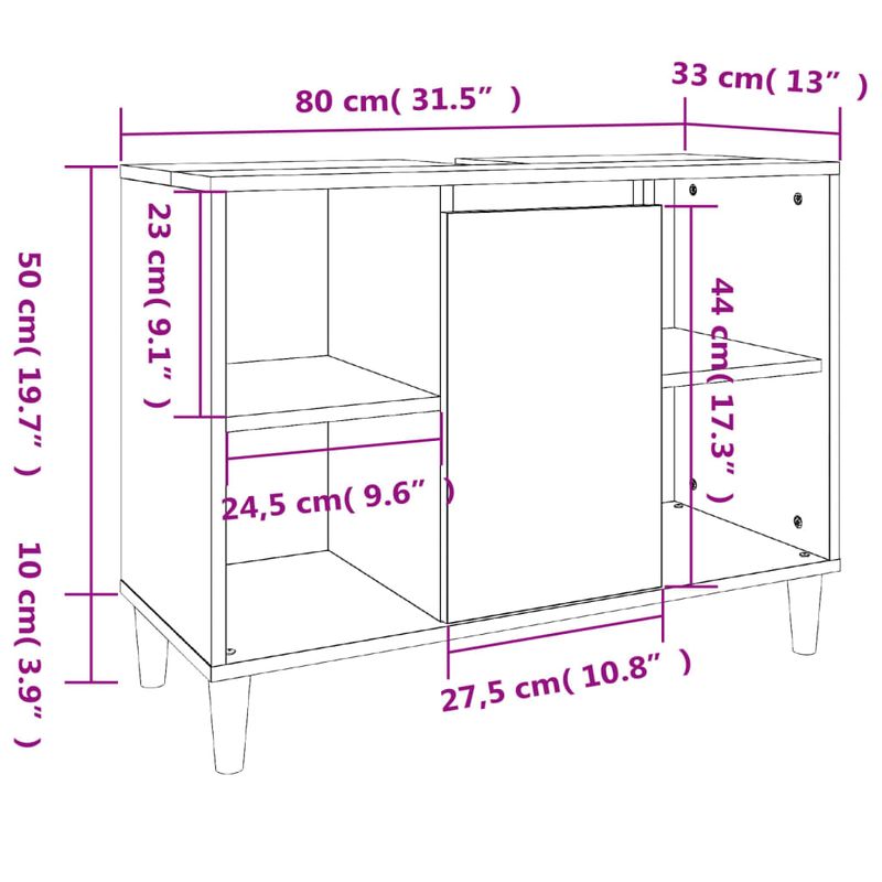 Casa si Gradina - Mobilier - Seturi de mobilier - Seturi baie - Set mobilier de baie, 3 piese, alb, lemn compozit - Infinity.ro