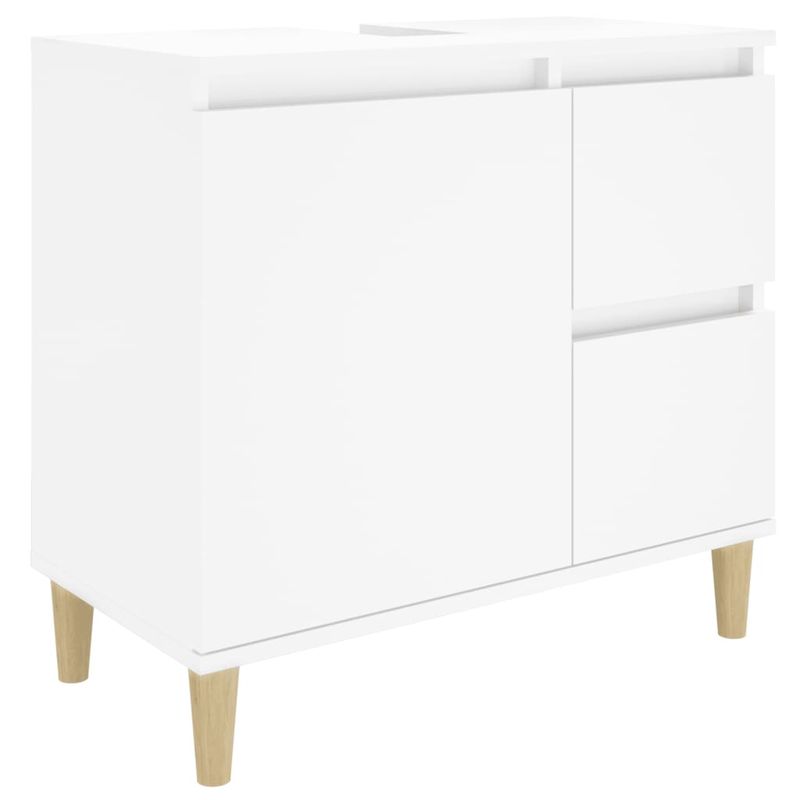 Casa si Gradina - Mobilier - Seturi de mobilier - Seturi baie - Set mobilier de baie, 4 piese, alb, lemn compozit - Infinity.ro
