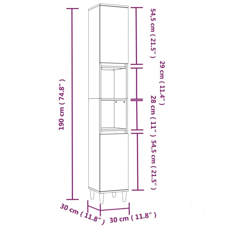 Casa si Gradina - Mobilier - Seturi de mobilier - Seturi baie - Set mobilier de baie, 4 piese, alb, lemn compozit - Infinity.ro