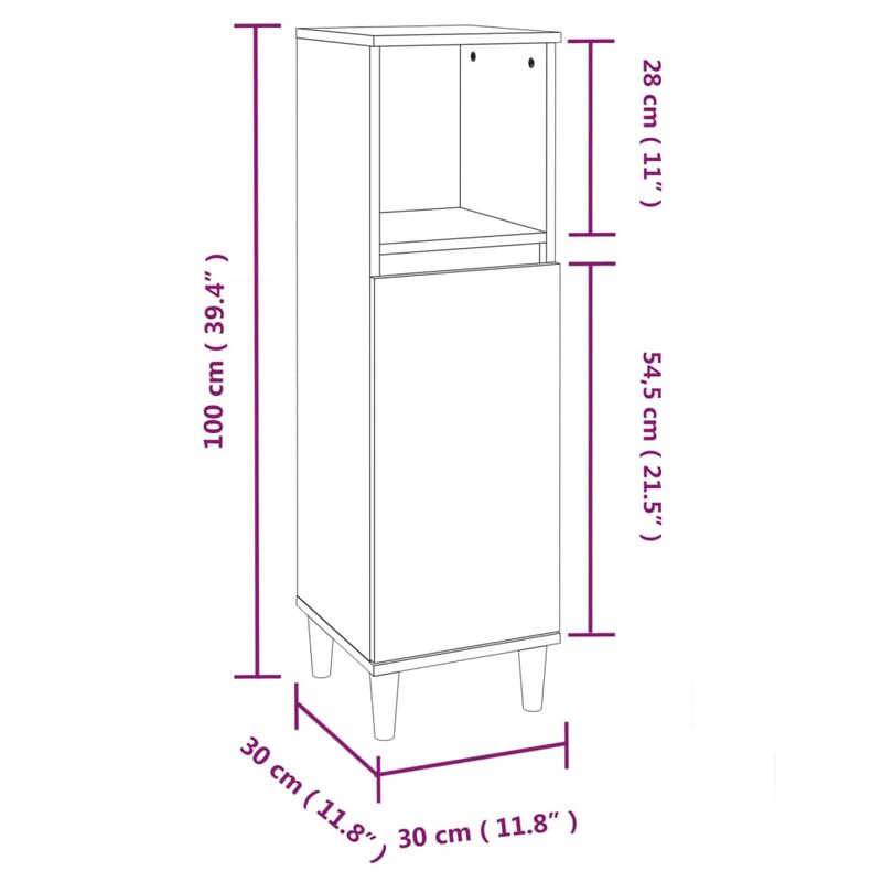 Casa si Gradina - Mobilier - Seturi de mobilier - Seturi baie - Set mobilier de baie, 4 piese, alb, lemn compozit - Infinity.ro