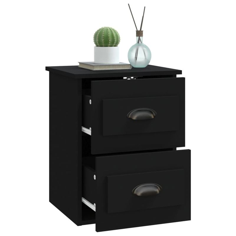 Casa si Gradina - Mobilier - Comode si corpuri - Noptiere - Noptiera de perete, negru, 41,5x36x53cm - Infinity.ro