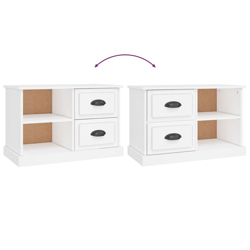 Casa si Gradina - Mobilier - Comode si corpuri - Comode - Comoda TV, alb, 73x35,5x47,5 cm, lemn prelucrat - Infinity.ro