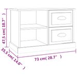 Casa si Gradina - Mobilier - Comode si corpuri - Comode - Comoda TV, alb, 73x35,5x47,5 cm, lemn prelucrat - Infinity.ro