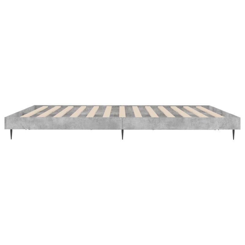 Casa si Gradina - Mobilier - Paturi si accesorii - Paturi - Cadru de pat, gri beton, 200x200 cm, lemn prelucrat - Infinity.ro