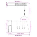 Jucarii, Copii si Bebe - Jucarii si jocuri - Jucarii de exterior - Spatii de joaca si accesorii - Set de joaca pentru exterior, lemn masiv de pin - Infinity.ro