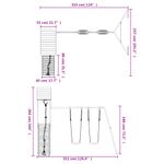 Jucarii, Copii si Bebe - Jucarii si jocuri - Jucarii de exterior - Spatii de joaca si accesorii - Set de joaca pentru exterior, lemn masiv de douglas - Infinity.ro