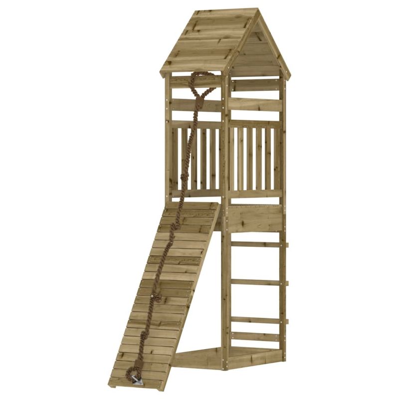 Jucarii, Copii si Bebe - Jucarii si jocuri - Jucarii de exterior - Spatii de joaca si accesorii - Casuta de joaca cu perete de catarat, lemn de pin impregnat - Infinity.ro