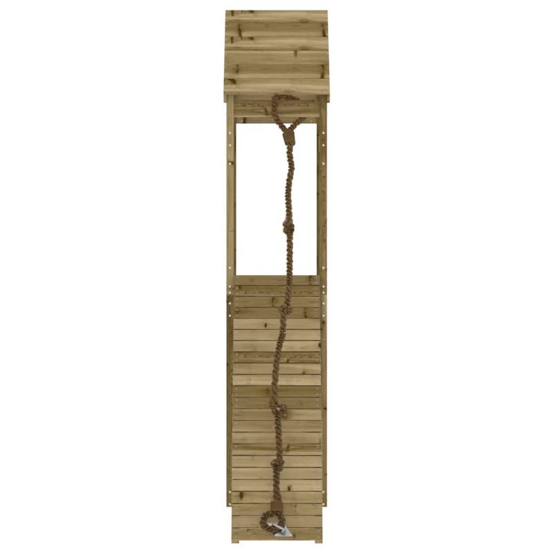 Jucarii, Copii si Bebe - Jucarii si jocuri - Jucarii de exterior - Spatii de joaca si accesorii - Casuta de joaca cu perete de catarat, lemn de pin impregnat - Infinity.ro
