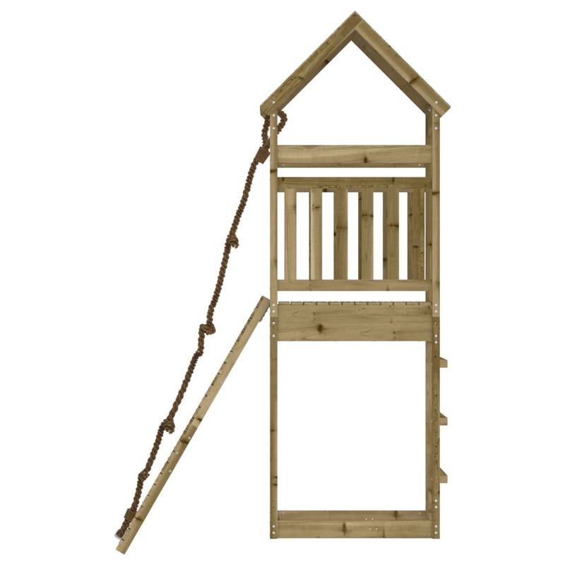 Jucarii, Copii si Bebe - Jucarii si jocuri - Jucarii de exterior - Spatii de joaca si accesorii - Casuta de joaca cu perete de catarat, lemn de pin impregnat - Infinity.ro