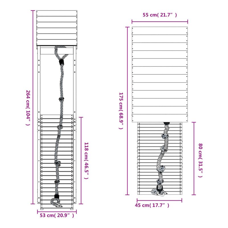 Jucarii, Copii si Bebe - Jucarii si jocuri - Jucarii de exterior - Spatii de joaca si accesorii - Casuta de joaca cu perete de catarat, lemn de pin impregnat - Infinity.ro