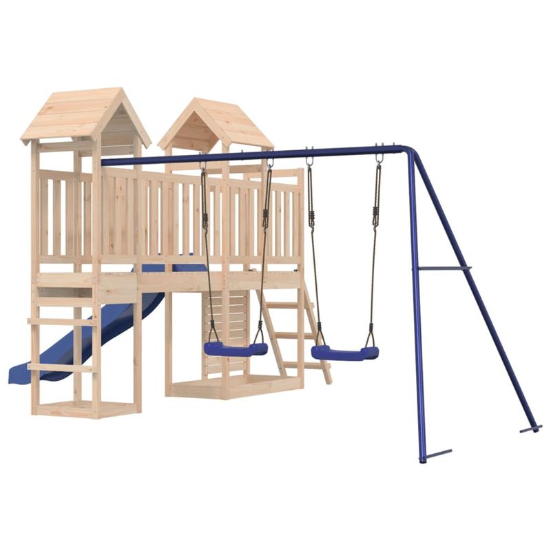 Jucarii, Copii si Bebe - Jucarii si jocuri - Jucarii de exterior - Spatii de joaca si accesorii - Set de joaca pentru exterior, lemn masiv de pin - Infinity.ro