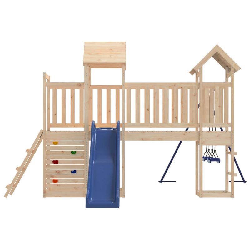 Jucarii, Copii si Bebe - Jucarii si jocuri - Jucarii de exterior - Spatii de joaca si accesorii - Set de joaca pentru exterior, lemn masiv de pin - Infinity.ro