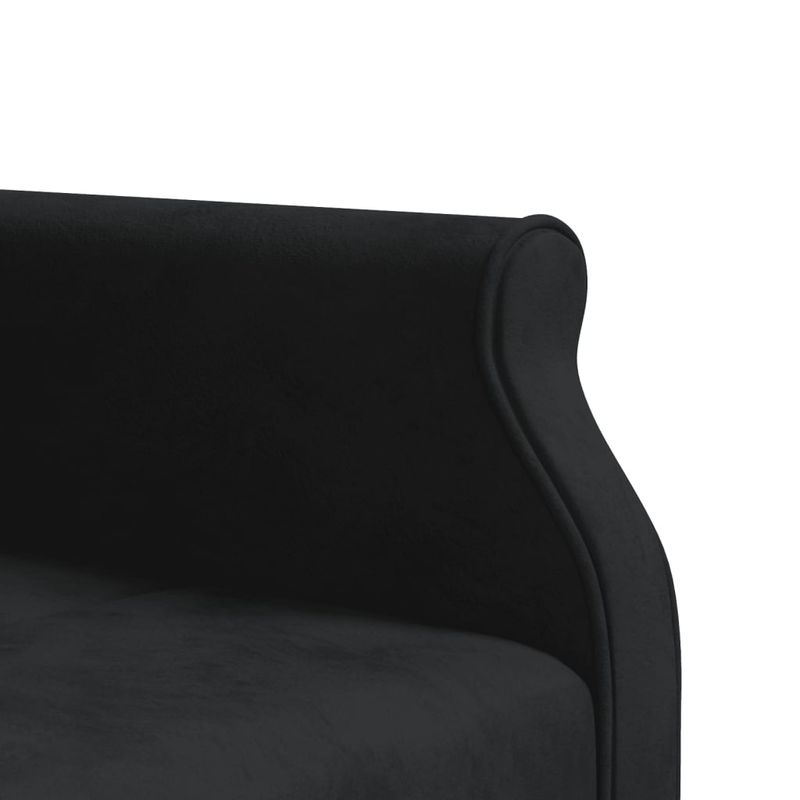Casa si Gradina - Mobilier - Canapele si coltare - Canapele - Canapea extensibila in forma de L negru 271x140x70 cm catifea - Infinity.ro