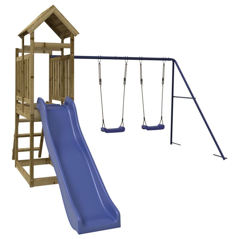 Jucarii, Copii si Bebe - Jucarii si jocuri - Jucarii de exterior - Spatii de joaca si accesorii - Set de joaca pentru exterior, lemn de pin impregnat - Infinity.ro