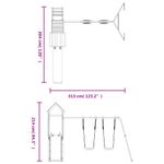 Jucarii, Copii si Bebe - Jucarii si jocuri - Jucarii de exterior - Spatii de joaca si accesorii - Set de joaca pentru exterior, lemn de pin impregnat - Infinity.ro