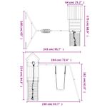 Jucarii, Copii si Bebe - Jucarii si jocuri - Jucarii de exterior - Spatii de joaca si accesorii - Set de joaca pentru exterior, lemn de pin impregnat - Infinity.ro