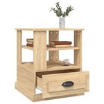 Casa si Gradina - Mobilier - Comode si corpuri - Comode - Masa laterala, stejar sonoma, 50x50x60 cm, lemn prelucrat - Infinity.ro
