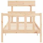 Casa si Gradina - Mobilier - Paturi si accesorii - Paturi - Cadru de pat cu tablie single mic, lemn masiv - Infinity.ro