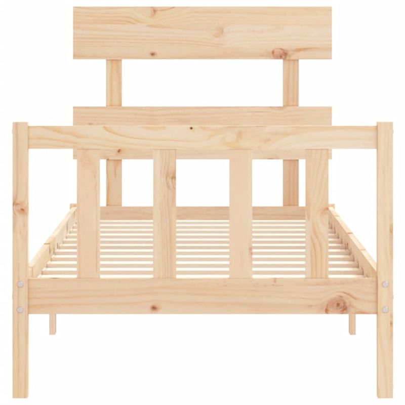 Casa si Gradina - Mobilier - Paturi si accesorii - Paturi - Cadru de pat cu tablie single mic, lemn masiv - Infinity.ro