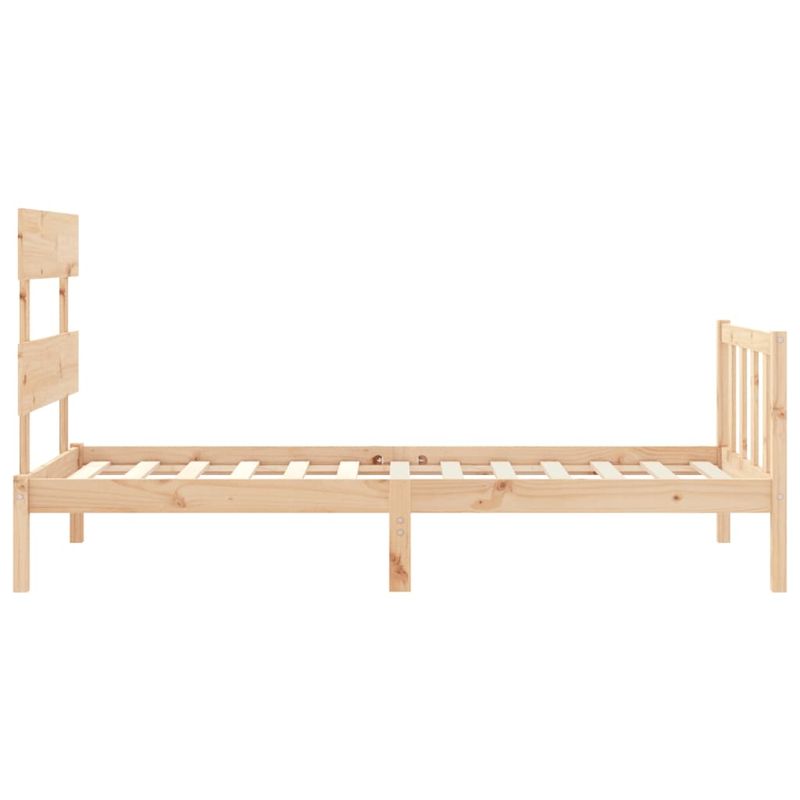 Casa si Gradina - Mobilier - Paturi si accesorii - Paturi - Cadru de pat cu tablie single mic, lemn masiv - Infinity.ro