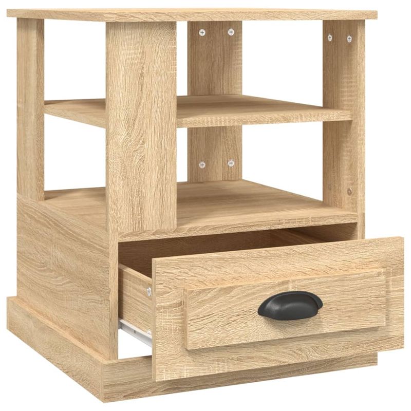 Casa si Gradina - Mobilier - Comode si corpuri - Comode - Masa laterala, stejar sonoma, 50x50x60 cm, lemn prelucrat - Infinity.ro