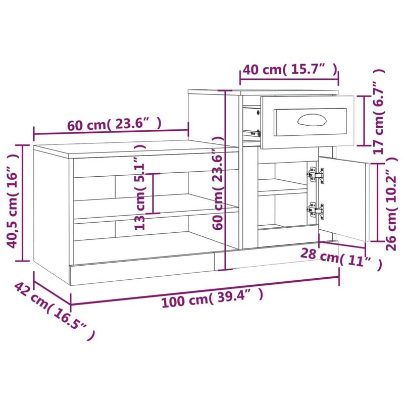 Casa si Gradina - Mobilier - Organizare si depozitare - Organizator incaltaminte - Pantofar, alb, 102x36x60 cm, lemn compozit - Infinity.ro