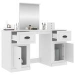 Casa si Gradina - Mobilier - Comode si corpuri - Masute de toaleta - Masa de toaleta cu oglinda, alb, 130x50x132,5 cm - Infinity.ro