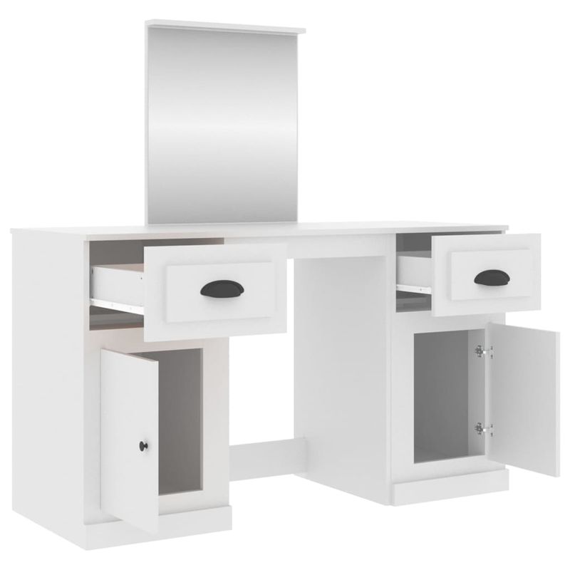Casa si Gradina - Mobilier - Comode si corpuri - Masute de toaleta - Masa de toaleta cu oglinda, alb, 130x50x132,5 cm - Infinity.ro