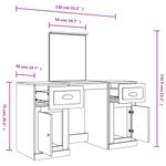 Casa si Gradina - Mobilier - Comode si corpuri - Masute de toaleta - Masa de toaleta cu oglinda, alb, 130x50x132,5 cm - Infinity.ro