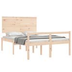Casa si Gradina - Mobilier - Paturi si accesorii - Paturi - Cadru de pat senior cu tablie single mic, 140x190 cm, lemn masiv - Infinity.ro