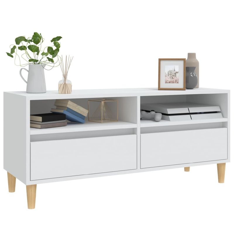 Casa si Gradina - Mobilier - Comode si corpuri - Comode - Comoda TV, alb, 100x34,5x44,5 cm, lemn prelucrat - Infinity.ro