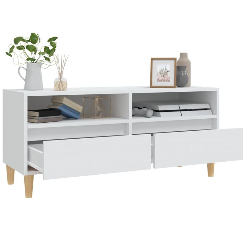 Casa si Gradina - Mobilier - Comode si corpuri - Comode - Comoda TV, alb, 100x34,5x44,5 cm, lemn prelucrat - Infinity.ro