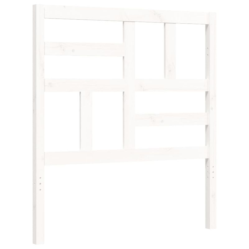 Casa si Gradina - Mobilier - Paturi si accesorii - Paturi - Cadru de pat cu tablie single mic, alb, lemn masiv - Infinity.ro