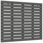 Casa si Gradina - Mobilier - Paturi si accesorii - Accesorii paturi - Tablie de pat pentru perete, gri, 106x3x91,5 cm, lemn masiv pin - Infinity.ro