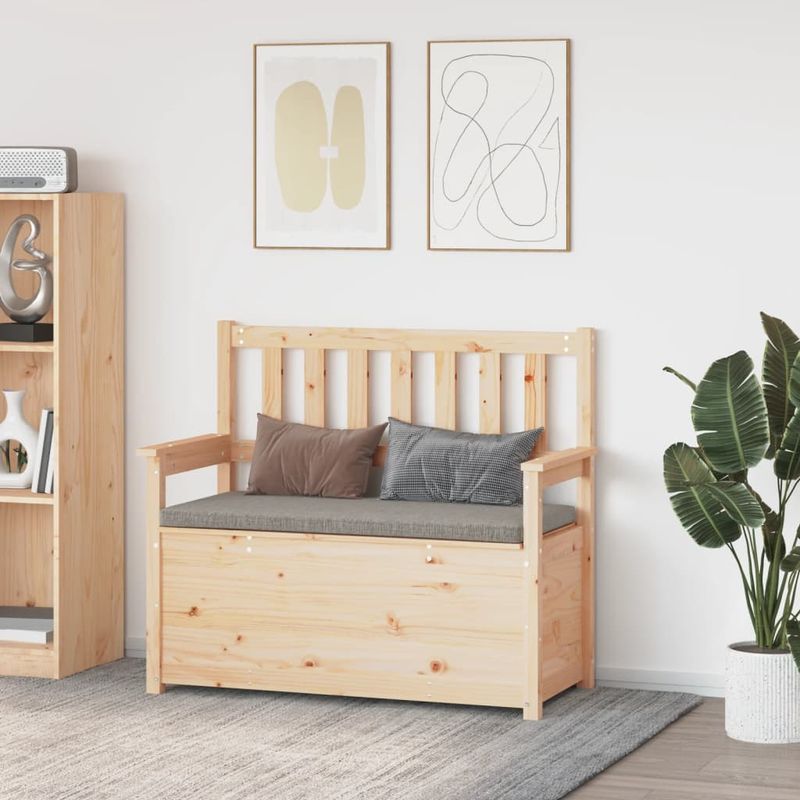 Casa si Gradina - Mobilier - Canapele si coltare - Banchete - Banca, 112,5x51,5x96,5 cm, lemn masiv de pin - Infinity.ro