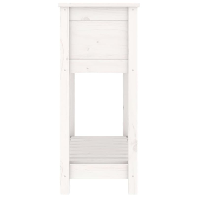 Casa si Gradina - Gradinarit si plante - Plante si ghivece - Ghivece si suporturi - Jardiniera cu raft, alb, 82,5x34,5x81 cm, lemn masiv de pin - Infinity.ro