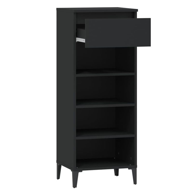 Casa si Gradina - Mobilier - Organizare si depozitare - Organizator incaltaminte - Pantofar, negru, 40x36x105 cm, lemn prelucrat - Infinity.ro