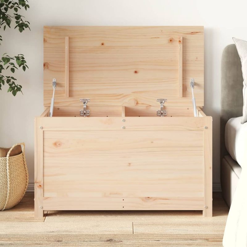 Casa si Gradina - Mobilier - Organizare si depozitare - Cutii depozitare - Cutie de depozitare, 80x40x45,5 cm, lemn masiv de pin - Infinity.ro