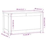 Casa si Gradina - Mobilier - Organizare si depozitare - Cutii depozitare - Cutie de depozitare, 80x40x45,5 cm, lemn masiv de pin - Infinity.ro