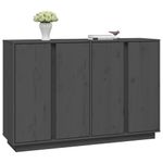 Casa si Gradina - Mobilier - Comode si corpuri - Comode - Servanta, gri, 120x35x80 cm, lemn masiv de pin - Infinity.ro