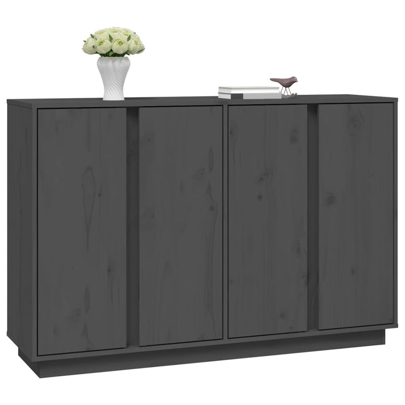 Casa si Gradina - Mobilier - Comode si corpuri - Comode - Servanta, gri, 120x35x80 cm, lemn masiv de pin - Infinity.ro