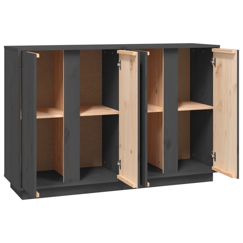 Casa si Gradina - Mobilier - Comode si corpuri - Comode - Servanta, gri, 120x35x80 cm, lemn masiv de pin - Infinity.ro