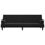 Casa si Gradina - Mobilier - Canapele si coltare - Canapele - Canapea extensibila cu cotiere, negru, catifea - Infinity.ro