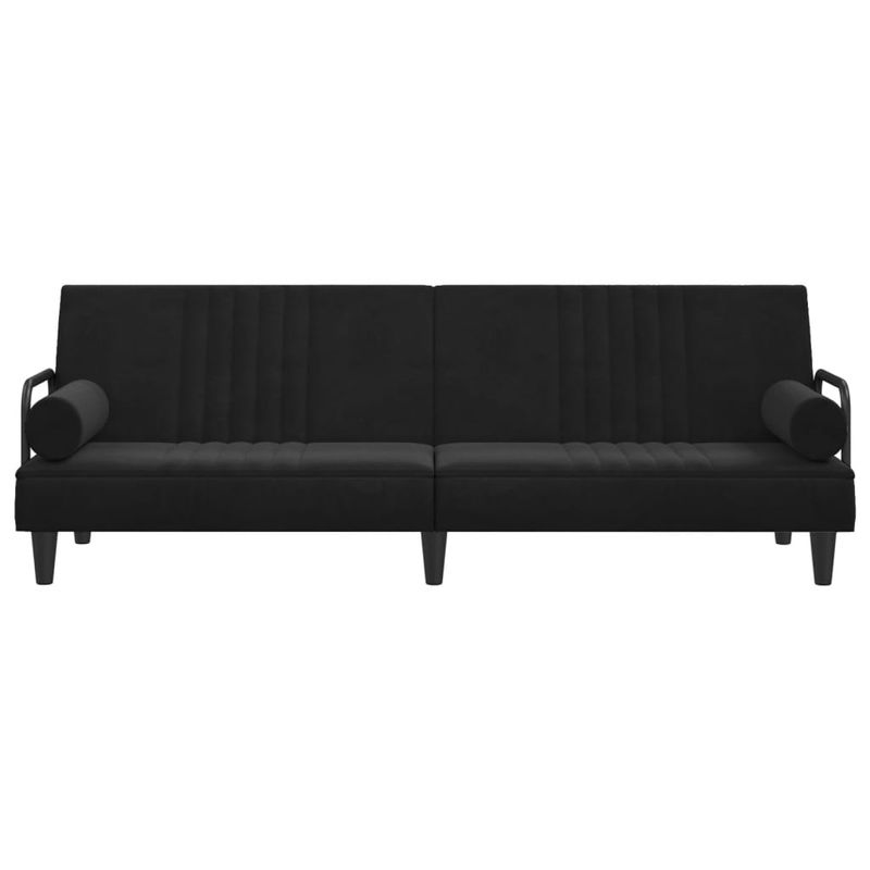Casa si Gradina - Mobilier - Canapele si coltare - Canapele - Canapea extensibila cu cotiere, negru, catifea - Infinity.ro