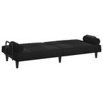 Casa si Gradina - Mobilier - Canapele si coltare - Canapele - Canapea extensibila cu cotiere, negru, catifea - Infinity.ro