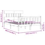 Casa si Gradina - Mobilier - Paturi si accesorii - Paturi - Cadru de pat cu tablie single mic, alb, 140x200 cm, lemn masiv - Infinity.ro