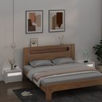 Casa si Gradina - Mobilier - Comode si corpuri - Noptiere - Noptiere cu LED-uri, 2 buc., alb, 60x35x40 cm - Infinity.ro