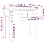 Casa si Gradina - Mobilier - Comode si corpuri - Console - Masa consola, 76,5x40x75 cm, lemn masiv de pin - Infinity.ro