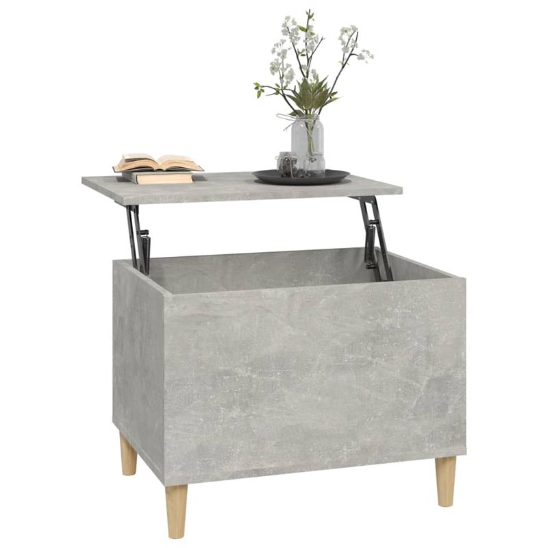 Casa si Gradina - Mobilier - Mese si birouri - Masute de cafea - Masuta de cafea, gri beton, 60x44,5x45 cm, lemn prelucrat - Infinity.ro